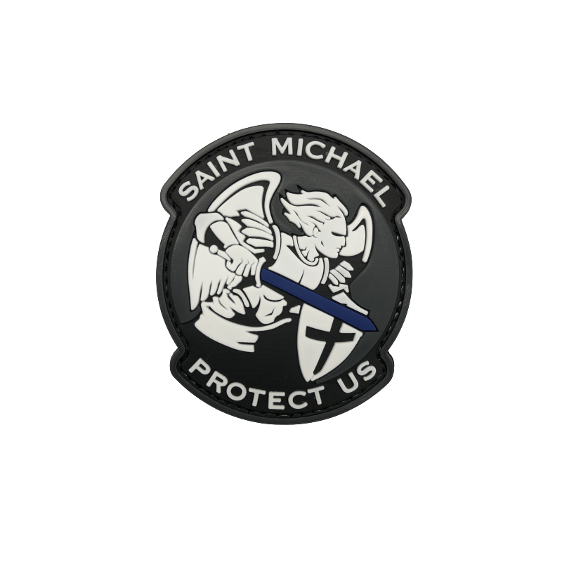 BADGE ST-MICHAEL PROTECT US - PVC