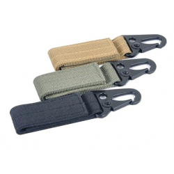 6pcs Porte-clés extérieur Équipement tactique Clip Gardien Pochette  Ceinture Porte-clés Sangle Gants Porte-corde Militaire Crochet Nylon Sangle