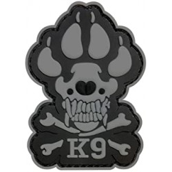 Patch PVC K9 bone Gris