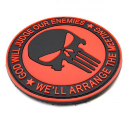 Patch PVC God Will Judge Our Enemies Rouge