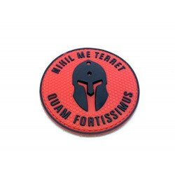 Patch PVC NIHIL ME TERRET QUAM FORTISSIMUS Rouge