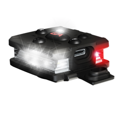 Micro-lampe LED portative de sécurité (blanc/rouge)