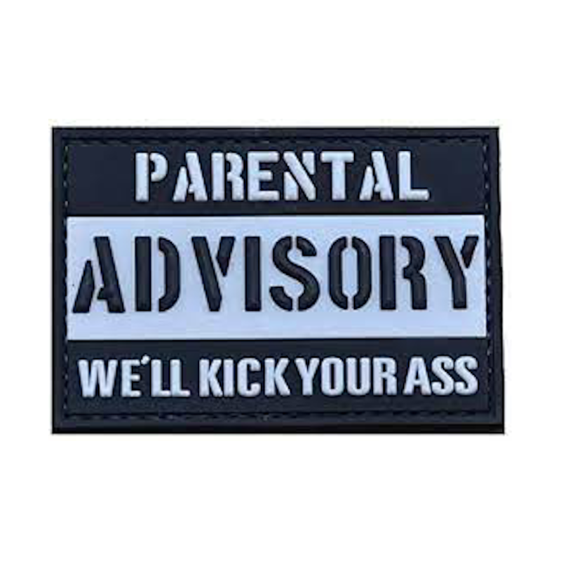 Patch PVC Parental Advisory, We'll kick your ass