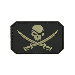 Patch PVC Pirate Skull Noir