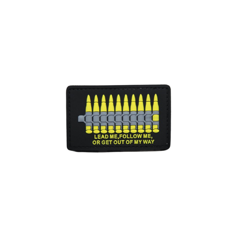 Patch PVC "Lead me,Follow me,or Get out of My Way" Jaune