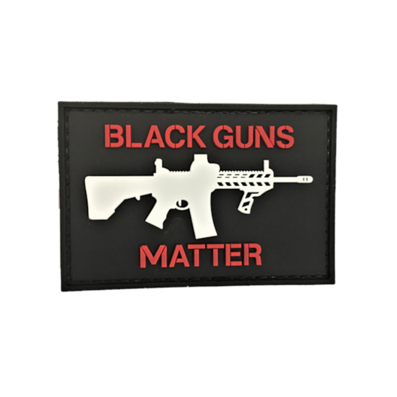 Patch PVC Black Guns Matter Rouge