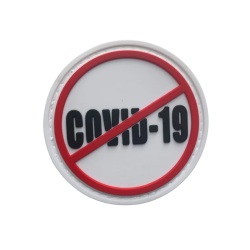 Patch "STOP COVID-19" blanc