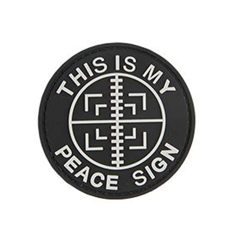 Patch PVC "This is my Peace Sign" Noir