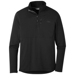 Pull zip Homme Outdoor Research VIGOR QUARTER ZIP - Noir