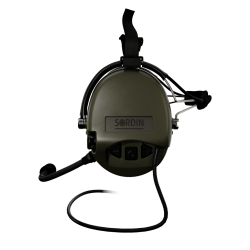 Casque Sordin Supreme MIL CC Serre-Nuque PVC, NEXUS Simple Com (TP120) - Vert Olive