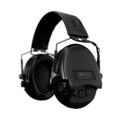 Casque Sordin SUPREME MIL AUX SLIM PVC Serre-Tête - Noir