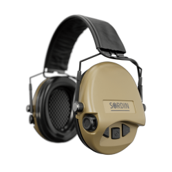 Casque Sordin SUPREME MIL AUX SLIM PVC Serre-Tête - Sable