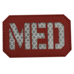 Patch PVC  MED Laser Cut ROUGE