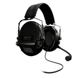 Casque Sordin Supreme MIL CC SLIM Serre-Tête PVC, NEXUS Simple Com (TP120) - Noir