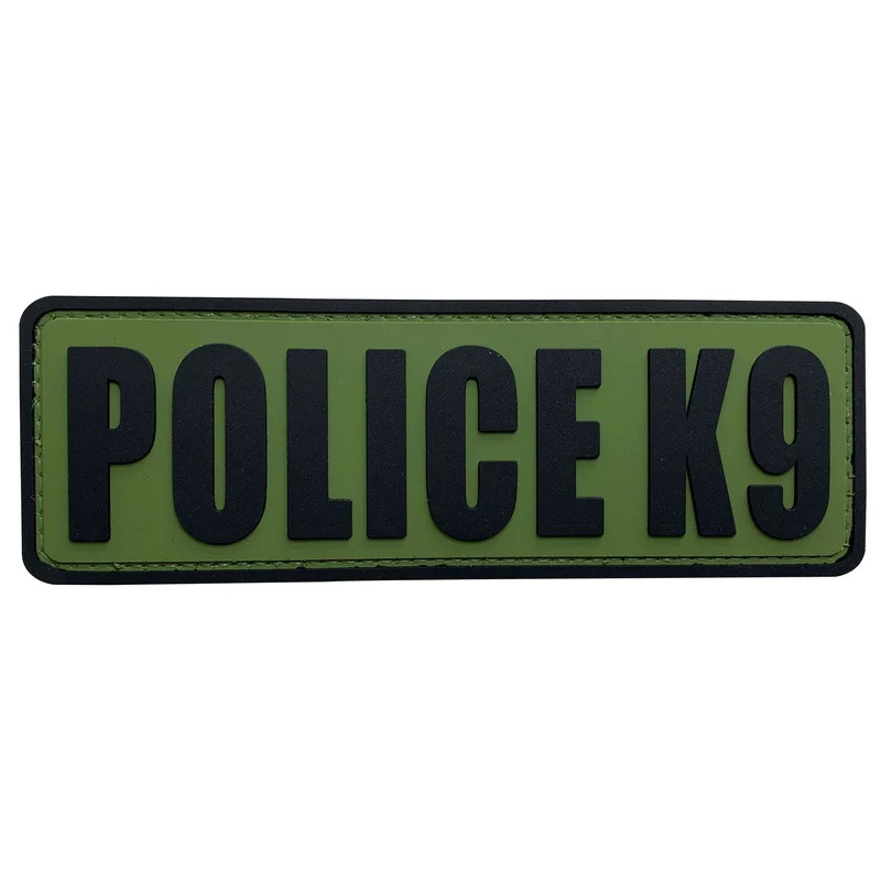 Patch PVC Police K9 Grand Vert