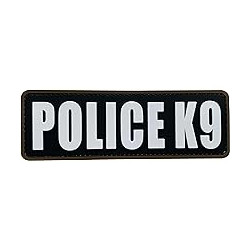 Patch PVC Police K9 Petit Blanc