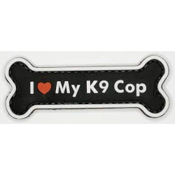 Patch PVC "I Love My K9 Cop"