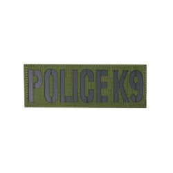 Patch LaserCut POLICE K9 Petit Vert Rétro/Gris