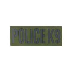 Patch LaserCut POLICE K9 Grand Vert Rétro/Gris