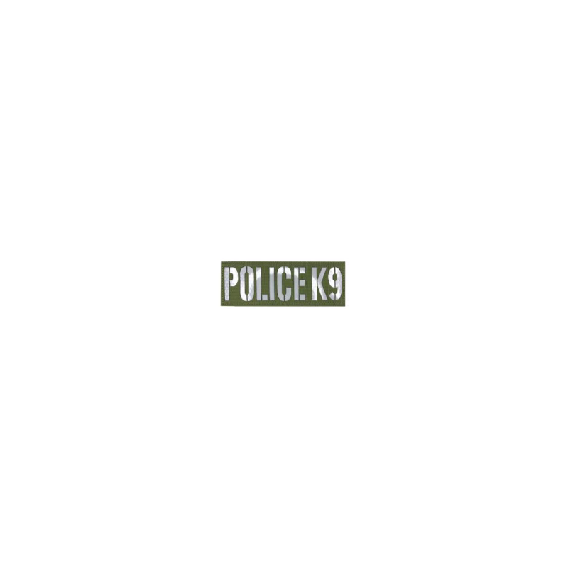 Patch LaserCut POLICE K9 Petit Vert/Blanc rétro