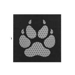 Patch LaserCut K9 Paw Noir