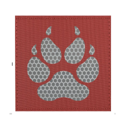 Patch LaserCut K9 Paw Rouge