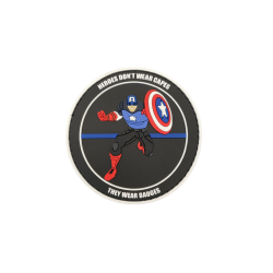 BADGE CAPTAIN AMERICA "THIN BLUE LINE"