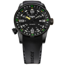 Montre TRASER P68 Pathfinder Automatic BLACK Bracelet Caoutchouc