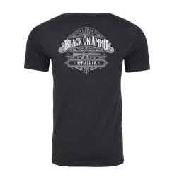 Tee Shirt BLACK ON AMMO Script Logo Gris Charcoal
