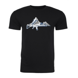 Tee Shirt BLACK ON AMMO Swiss Alps Noir