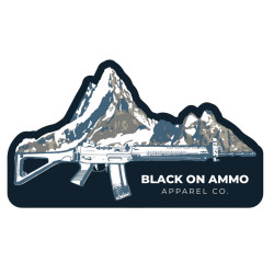 Autocollant BLACK ON AMMO Swiss Alps