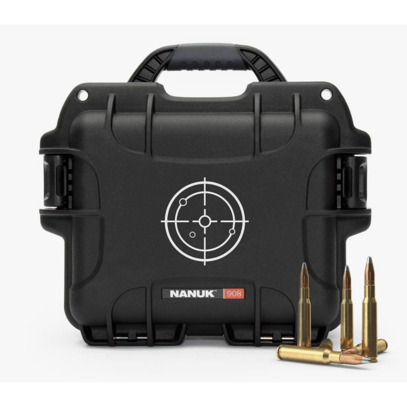 Nanuk 908 Case 908 empty - w/white target Logo - Black