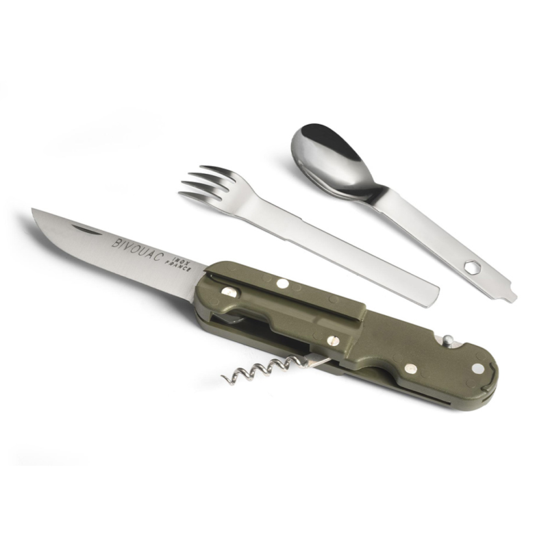 Couteau Bivouac Vert Avec étui