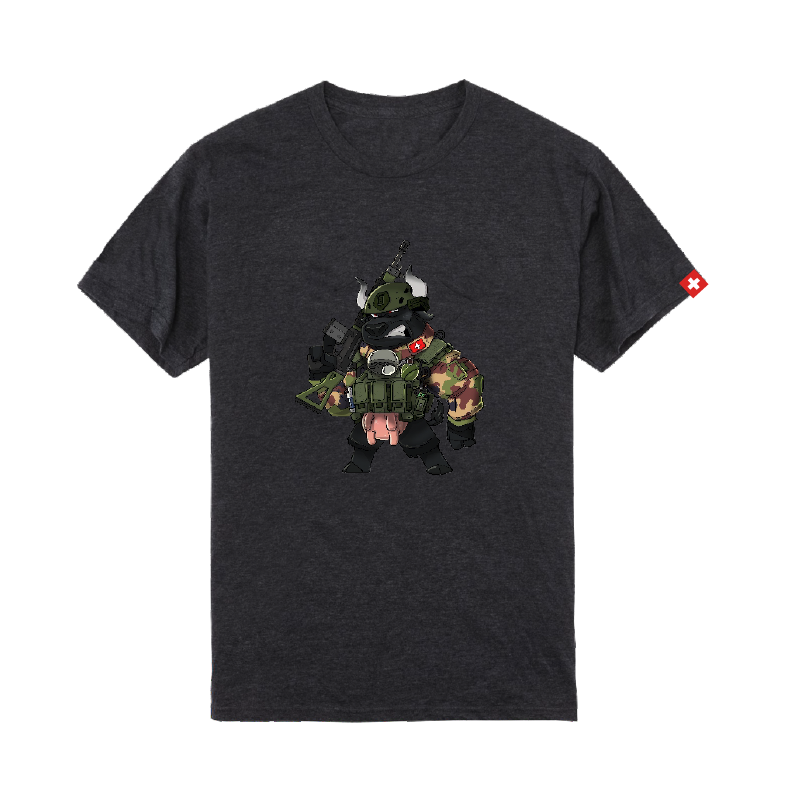 Tee Shirt Angry Cow - INFANTERY- Noir