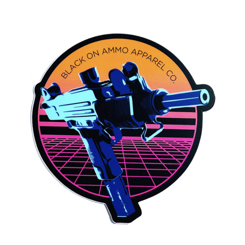 Autocollant Miami Retro Uzi