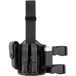 Plaque de Cuisse Double Sangle Fixe Noir