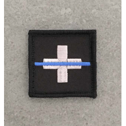 Badge brodé "The Thin Blue Line Switzerland"