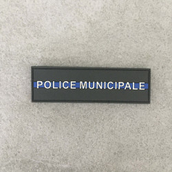 Badge POLICE MUNICIPALE "The Thin Blue Line"