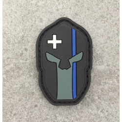 Badge Spartan "The Thin Blue Line Switzerland"